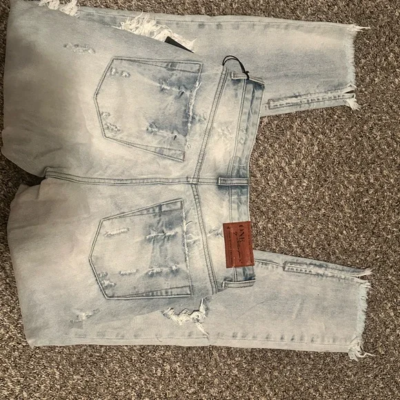 Free People - One Teaspoon Light Blue Distressed Boyfriend Jeans - Picture 5 of 5